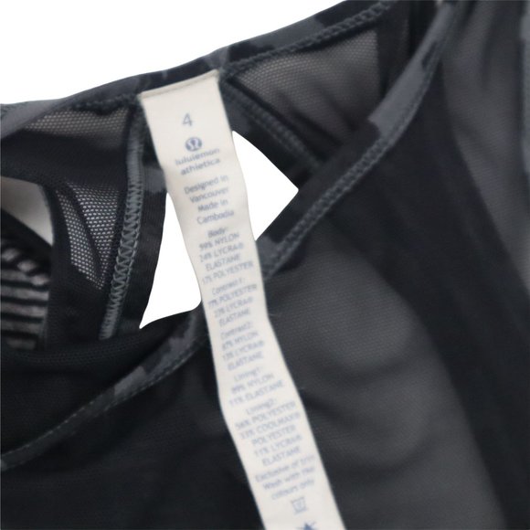 LULULEMON Athletica Women's Tank Top Gray / Black Size 4 - Picture 10 of 10